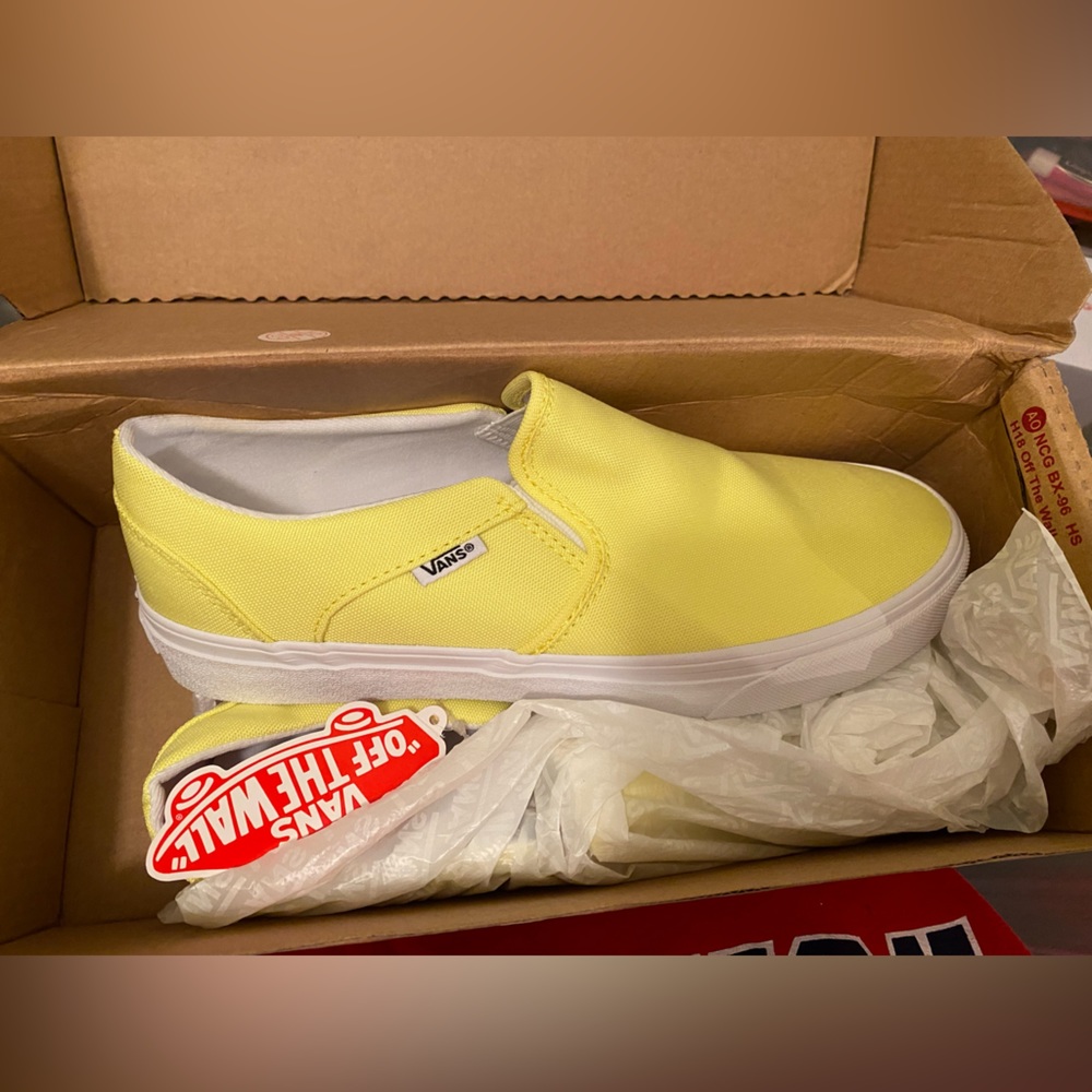Neon yellow Vans